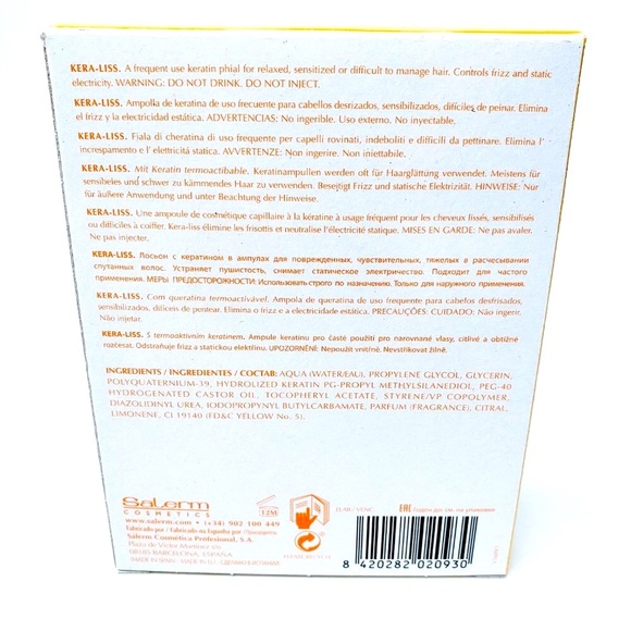 Salerm Cosmetics Kera-Liss With Keratin New - Picture 2 of 3